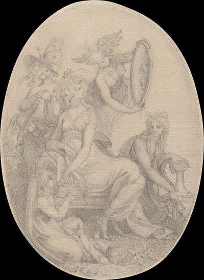 Drawing for the Frontispiece of Erasmus Darwin